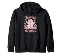 Daddy's Lil' Ghoul Funny Pastel Pink Ghost Halloween Graphic Sweat à Capuche
