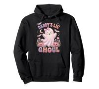 Daddy's Lil' Ghoul Funny Pastel Pink Ghost Halloween Graphic Sweat à Capuche