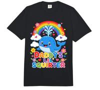 Daddys Lil Squirter Whale Rainbow Comfort Colors Adult Heavyweight T-Shirt