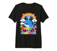 Daddys Lil Squirter Whale Rainbow T-Shirt Haut de Gamme