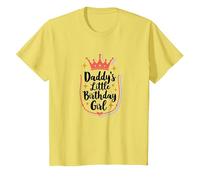 Daddys Little Birthday Girl Dad of The Birthday Girl Couronne T-Shirt, Enfant, Citron, 10 Ans