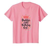 Daddys Little Birthday Girl Dad of The Birthday Girl Couronne T-Shirt, Enfant, Rose, 2 Ans