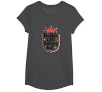 Daddys Little Birthday Girl Dad of The Birthday Girl Couronne T-Shirt, Fille, Chiné Foncé, XS