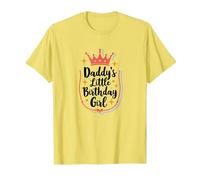 Daddys Little Birthday Girl Dad of The Birthday Girl Couronne T-Shirt, Homme, Citron, XL