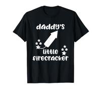 Daddy's Little Firecracker Patriotic 4 Juillet américain T-Shirt