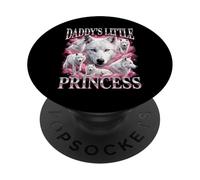 Daddys Little Princess Wolf, drôle, Gay, LGBTQ PopSockets PopGrip Adhésif