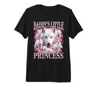 Daddys Little Princess Wolf, drôle, Gay, LGBTQ T-Shirt Haut de Gamme