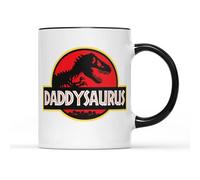 Daddysaurus Tasse à thé, café et caféine - T-Rex Dinosaure Dad Daddy Film Cinéma Show Park Logo Fossil Bone Clone Ambre Paléontologie Rétro 90