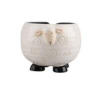 DADEA Bol à fil mignon en céramique en forme de mouton pour laine à tricoter, avec trous