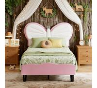 DADEA Lit Enfant 90x200 Fille avec Lampe de Lecture, Lits Fille Princesse 90x200m, Lit Princesse avec Tête de LitPetiteFille PrincesseLit AdolescenteFille avec Sommier, sans Matelas