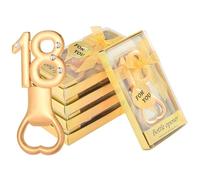 DADEA Lot de 36 décapsuleurs dorés pour fête d'anniversaire, cadeaux de 18e anniversaire de mariage, décapsuleurs de bière pour fête d'anniversaire, cadeau, fournitures souvenirs (18, 36 pièces)