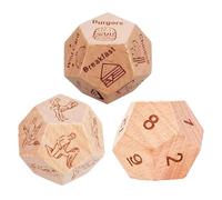 Dadi di Coppia per Appuntamenti, Gioco in Legno per Adulti con Idee per Date, Regalo Romantico per Anniversario di Matrimonio e Fidanzato (A+B+C 3pcs)