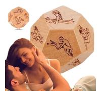 Dadi di Coppia per Appuntamenti, Gioco in Legno per Adulti con Idee per Date, Regalo Romantico per Anniversario di Matrimonio e Fidanzato (B 1pcs)