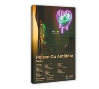 Dadju Poster d'art Hip Hop Album de musique Poison ou Antidote Liste de pistes Élégant rappeur chanteur Cadeau Décoration de chambre Poster sur toile Décoration murale pour salon chambre à coucher