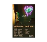 Dadju Poster d'art Hip Hop Album de musique Poison ou Antidote Liste de pistes Élégant rappeur chanteur Cadeau Décoration de chambre Poster sur toile Décoration murale pour salon chambre à coucher