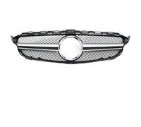 D'admission Avant Grille Calandre Pare-chocs Avant Pour Benz Classe C W205 2015-2018 C180 C200 C250 C300 Calandres Course Chromées Noires Diamants Capot Maille Grill(AG-Chrome Silver)