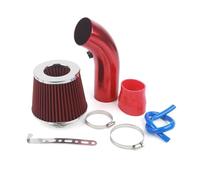 D'admission D'air Système D'admission D'air Froid Pour Voiture Course, Kit Tubes À Induction Turbo En Aluminium Avec Entrée Filtre Air Conique(Rouge)