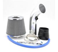 D'Admission D'Air Tuyau Filtre À Air Ouvert À Haut Débit Tube En Aluminium Universel De Course Kit De Système D'admission D'air Froid Pour Voiture De 3 Pouces 76mm Tuyau D'Admission(Argent)