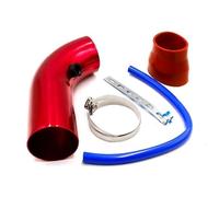 D'admission D'air Tuyau Filtre À Air Tube En Aluminium 3 Pouces Tuyauterie Turbo Universelle Voiture Système D'admission Kit Tuyaux D'admission D'air 76 Mm tuyau d'admission d'air(Rouge)