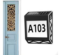 d'adresse LED - Panneau mural solaire, numéro de maison éclairé, d'adresse extérieure, panneau solaire résistant aux intempéries | Affichage lumineux du numéro de maison, jardin, cour, p