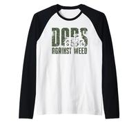 Dads Against Weed - Vintage Funny Lawn Mowing Manche Raglan