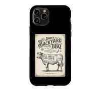 Dad's Backyard BBQ Cow Cuts Butcher Chart Funny Grilling Coque pour iPhone 11 Pro