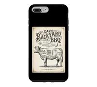 Dad's Backyard BBQ Cow Cuts Butcher Chart Funny Grilling Coque pour iPhone 7 Plus/8 Plus