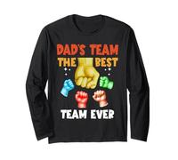 Dad's Team The Best Team Ever Daddy Funny Fathers Day Dad Manche Longue