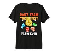 Dad's Team The Best Team Ever Daddy Funny Fathers Day Dad T-Shirt Haut de Gamme