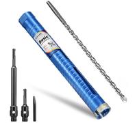 DaduoRi 32mm x 240mm Jeu de carotte longue avec adaptateur SDS Plus 240mm, 110mm et foret pilote central, carotte diamantée pour brique, bloc, maçonnerie, pierre, filetage 1/2 BSP (Pour trou 30mm)