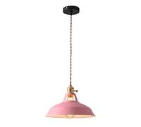 DADYA Suspension Nordic Macaron 1 Abat-Jour Minimaliste Lustre Abat-Jour en Métal Lampe Suspendue Élégante Réglable Luminaire Suspendu Au Plafond pour Kitchen Island Coffee Bar