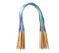 DAEDALUS Lot de 18 aiguilles à tricoter circulaires en bambou carbonisé 18 tailles 40 cm-120 cm