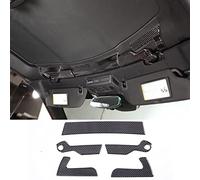 Daeiclru Autocollant de panneau d'interrupteur de toit de voiture en fibre de carbone véritable compatible avec Chevrolet Corvette C8 Stingray 2020-2023 - Kit d'accessoires de garniture de panneau d'interrupteur de toit de voiture (noir)