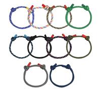 Daelesr 10 Piece Tressé Nautique Bracelets, Bracelet Homme Corde, Bracelet de Surfeur, Bracelet Paracorde Marin Réglables, Multicolore pour Homme Femme (B)