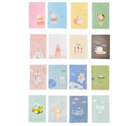 Daelesr 16 Pièces Bloc Notes Mini, Portable Petit Cahiers de Mignon avec Animaux de Dessins Animés, Carnets de Poche Portables pour Les Notes, Les Rappels Quotidiens, Cadeau Prix de Classe (set A)