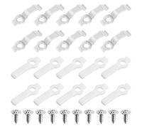 Daelesr 200 Pièces Clips de Bande Lumineuse, Support Montage Lumière Bande, Fixation Ruban LED d'un Côté, Light Strip Clips avec 200 pcs Vis, pour 10mm Large Bande Lumineuse LED, 2 Types (10MM)