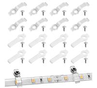 Daelesr 200 Pièces Clips de Bande Lumineuse, Support Montage Lumière Bande, Fixation Ruban LED d'un Côté, Light Strip Clips avec 200 pcs Vis, pour 8mm Large Bande Lumineuse LED, 2 Types (8MM)
