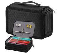 Daelesr Trousse Crayon de Couleur, 72 Trous Trousse Feutres Grande Capacité, Rangement Feutre Organisateur 4 Couches, Colouring Pencils Organiser Bag pour Bureau et École Adults Etudiants Artists