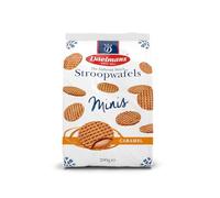 Daelmans Mini Stroopwafels au Chocolat en Sachet (12 Sachets) - Authentique biscuit hollandais avec caramel au beurre et vanille Bourbon - Friandise sans colorants ni conservateurs artificiels