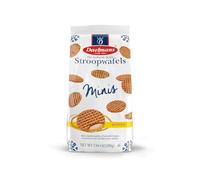 Daelmans Mini Stroopwafels au Miel, Boîte de 200 gaufres emballées individuellement - Authentique biscuit hollandais avec caramel au beurre et vanille Bourbon, sans additifs artificiels