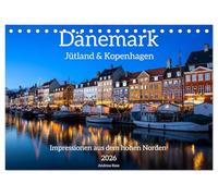 Dänemark - Jütland & Kopenhagen, Impressionen aus dem hohen Norden (Tischkalender 2026 DIN A5 quer), CALVENDO Monatskalender: Eindrücke in Bilder von Jütland und der Hauptstadt Kopenhagen