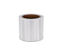 DAEOIBHJR Ruban Adhésif Réfléchissant 10cm x 10m, Bande Reflechissante Autocollante, Haute Visibilité Ruban de Signalisation Imperméable, pour Véhicules, Voitures, Extérieur,Blanc