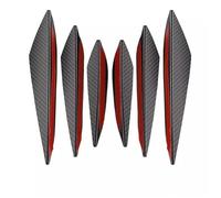 D'aération latérale de voiture Garniture Garniture d'ailerons de séparateur de lèvre de pare-chocs avant(Carbon fiber color)