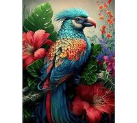 DAERLE Diamond Painting Kits Perroquet, Broderie Diamant Complet Oiseau, 5D DIY Puzzle Peinture Diamant, Enfant Crystal Animal Diamant Painting Art Accueil Décor 30x40 cm