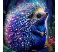 DAERLE Hérisson lumineux Peinture Diamant Adulte, 5D Diamond Painting Complet Animal mignon, Diamant Kit, Diamant Strass Point de Croix Cristal Painting Kit Murale Décoration 30x30cm