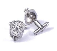 Daesar Boutons de Manchette Papa Bouton Manchette Homme Lion Bouton Manchette Argent