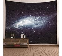 Daesar Tapisserie pour Mur, Tapis Mural Chambre Motif de Galaxie Tapiserie de Mur Salon Noir Blanc Tenture Murale 210x140 CM