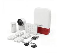 Daewoo Alarme Maison Connectée sans Abonnement WiFi & GSM - Vigilia VIG102+ avec Caméra Full HD, Sirène Extérieure, Détecteurs de Porte et Mouvement - Système sans Fil, Compatible Animaux