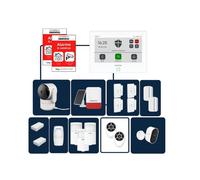 Daewoo - Alarme maison sans fil avec écran tactile 7'' AM352 - 1 caméra extérieure autonome et 1 intérieure et 15 accessoires