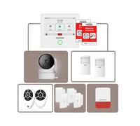 Daewoo - Alarme Maison WiFi + GSM Sans Fil Touch AM340 - Sans Abonnement - Kit Complet avec Caméra Full HD - Contrôle Smartphone